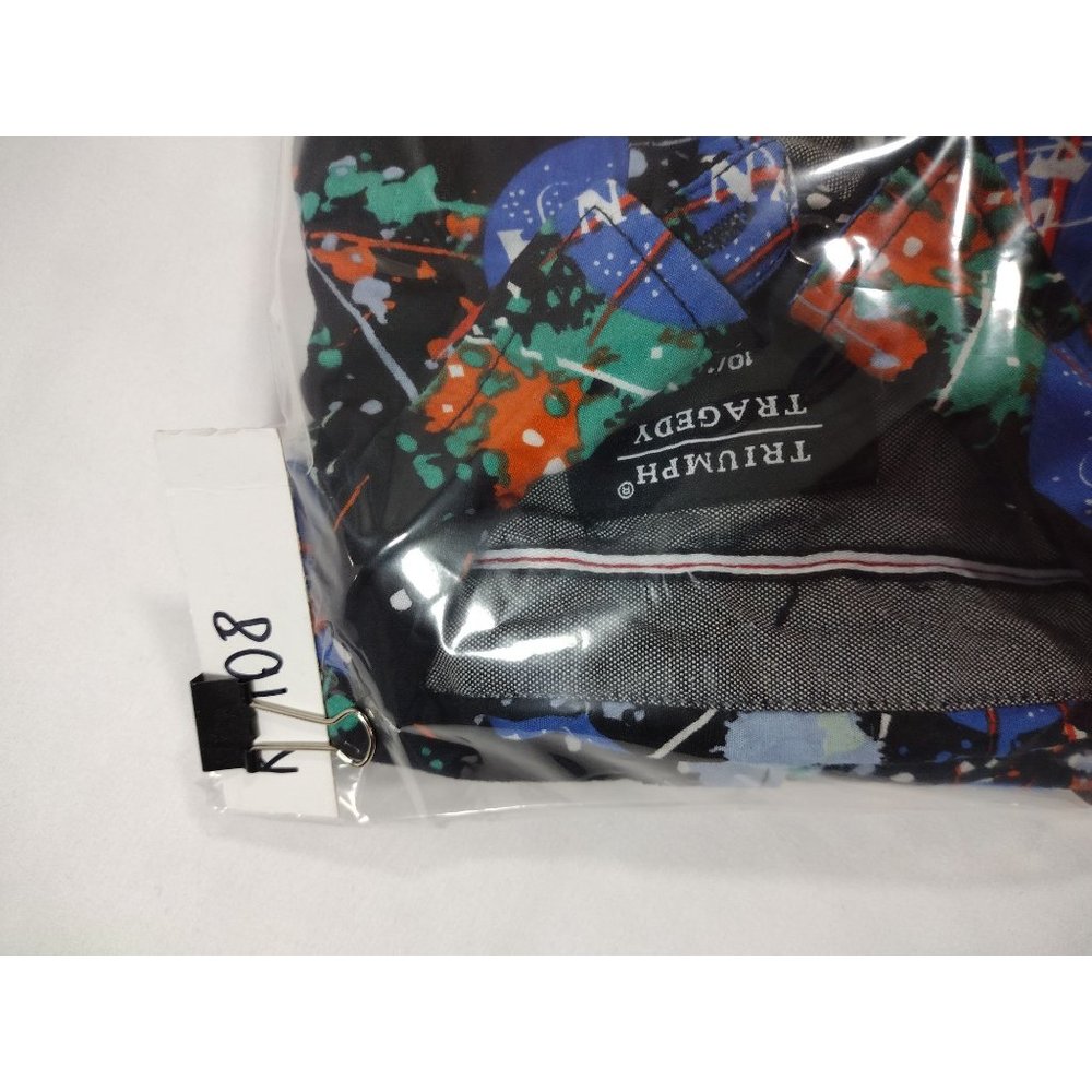 Triumph Over Tragedy Nasa Shirt Boys size 10/12 Med button front short sleeve - Picture 9 of 10